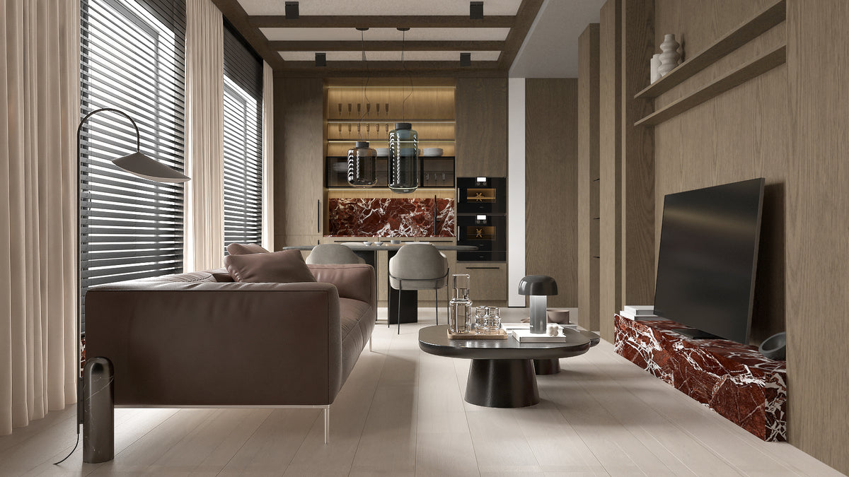 Kitchen Drop 03 — Milan Red Marble
